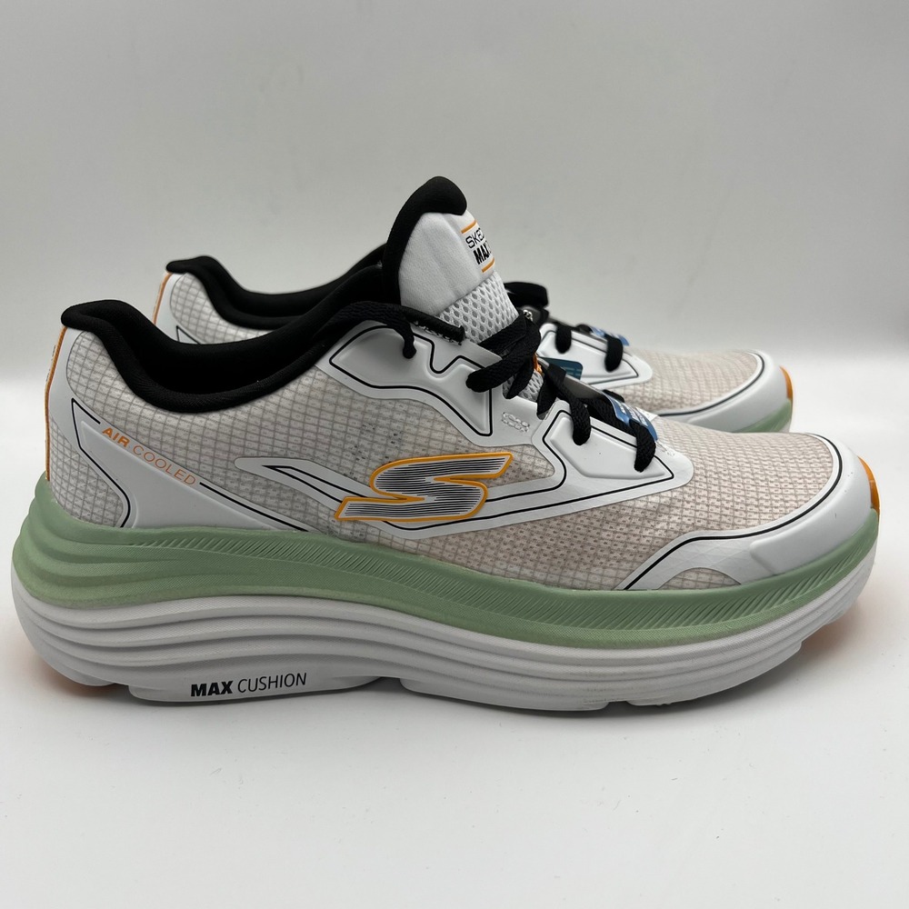 Skechers Max Cushioning Endeavour Mens 10 White Multi Space Angle Sneakers